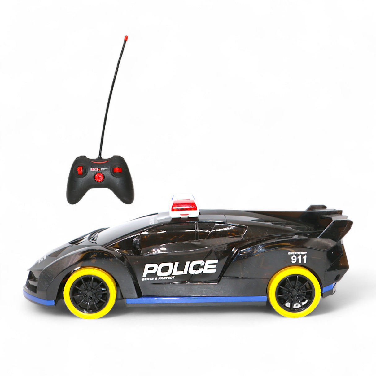 remote control police car 1:16 chargeable with music , lights & usb t188