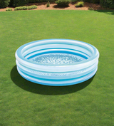 intex wet set collection inflatable kids swimming pool blue & white round 58"x13"