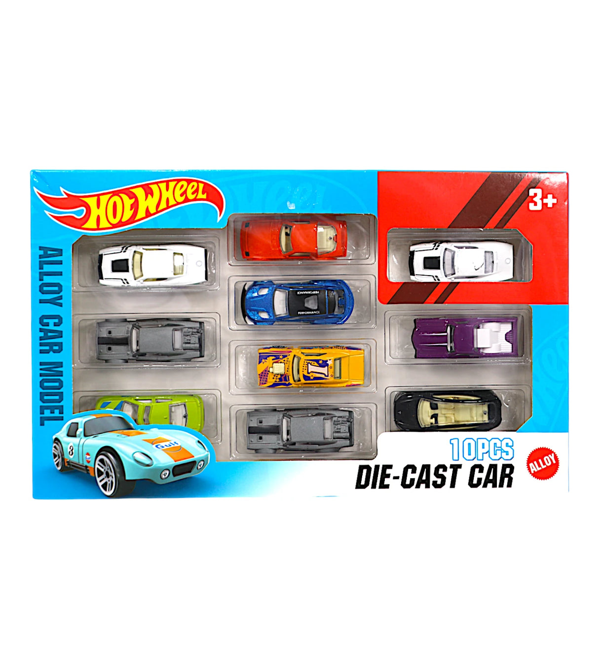 die-cast metal car set 10pc