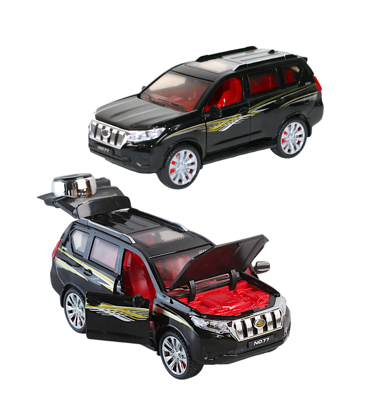 friction jeep prado with music & lights
