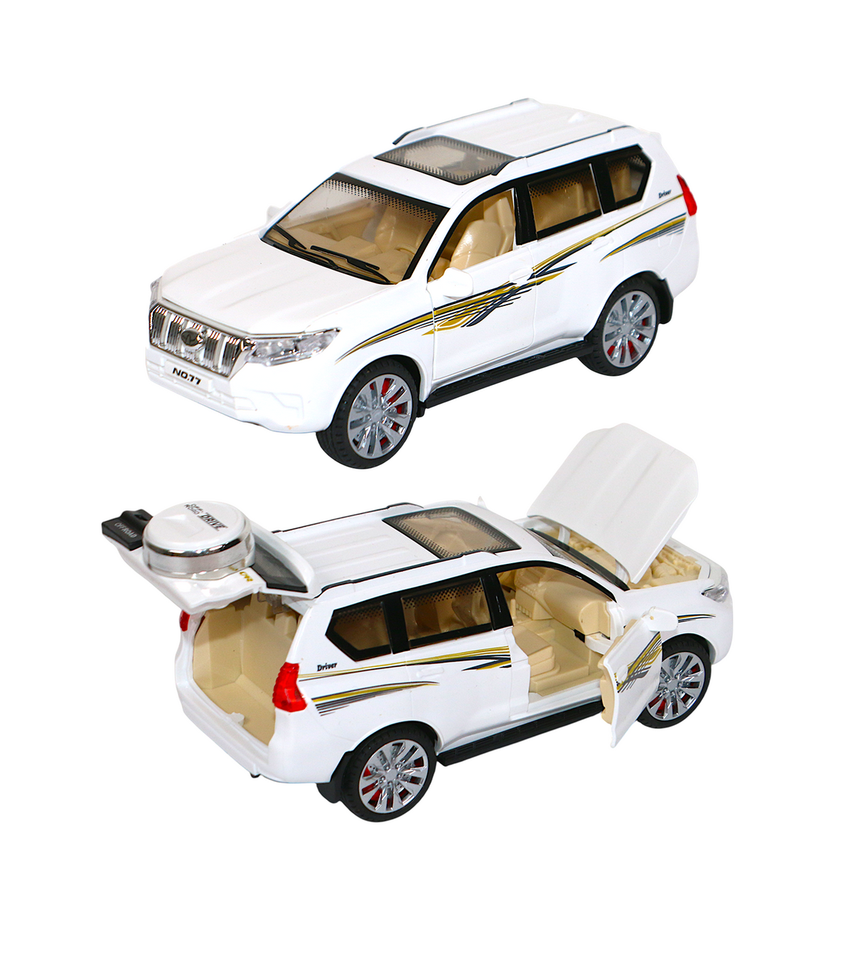 friction jeep prado with music & lights