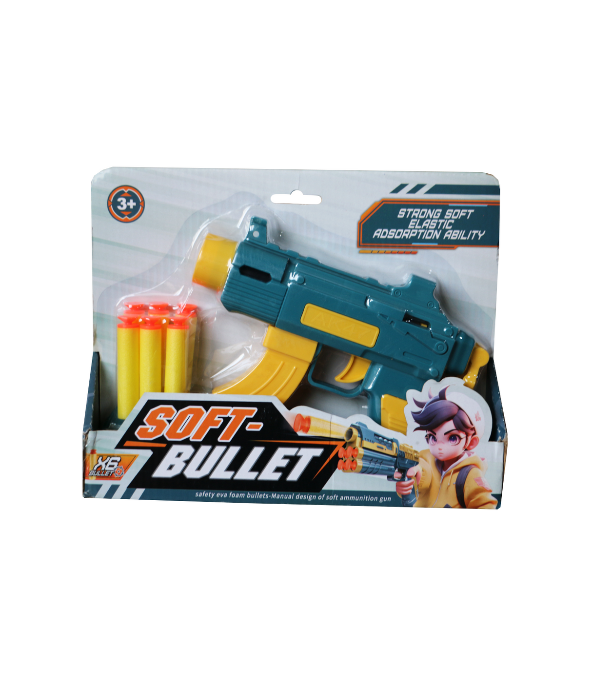 soft bullet gun with 6 bullets