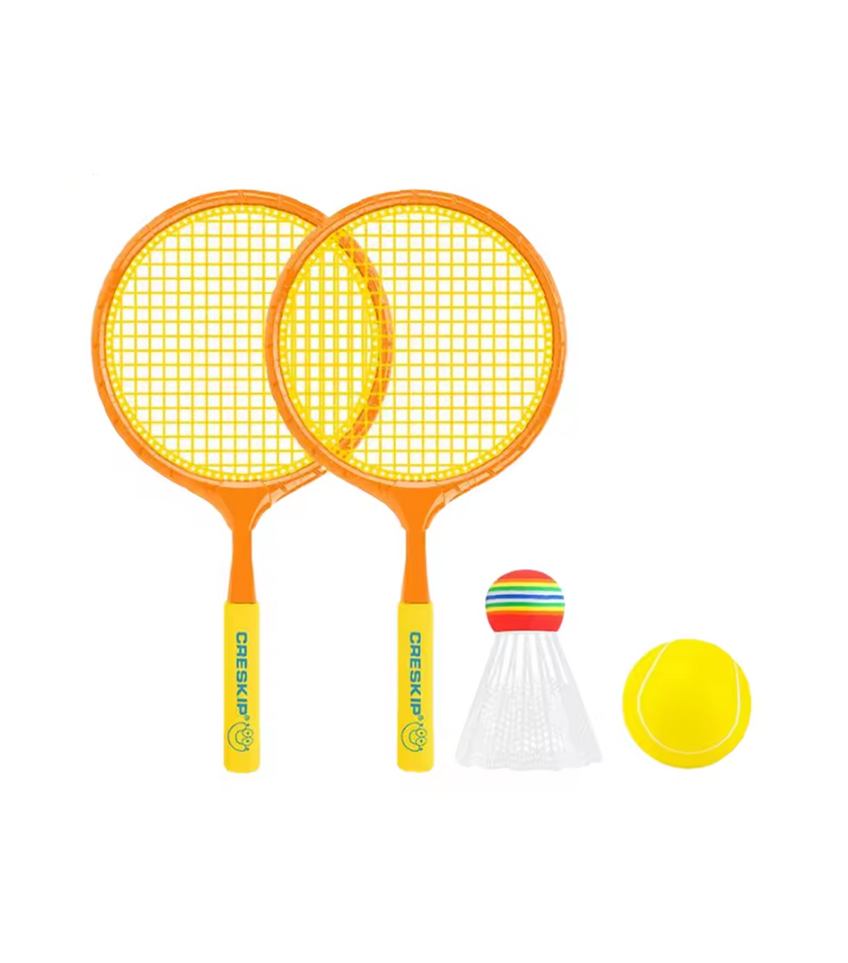 racket 2pc plastic with shuttle & ball china 899-105