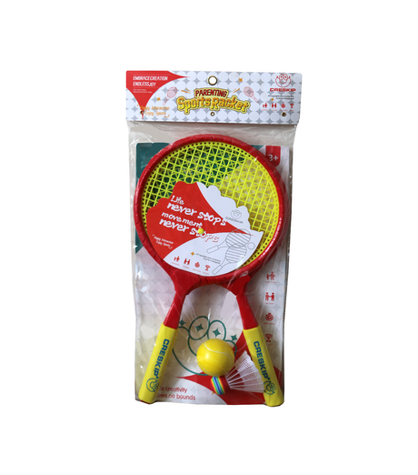 racket 2pc plastic with shuttle & ball china 899-105