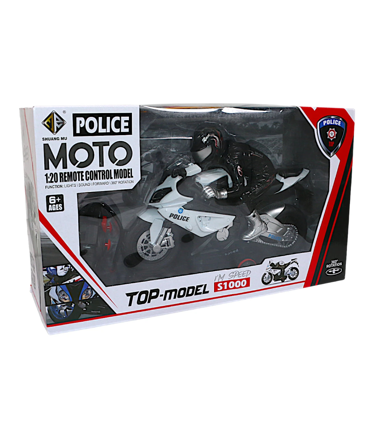 remote control police bike racer 1:20 chargeable 565-r4