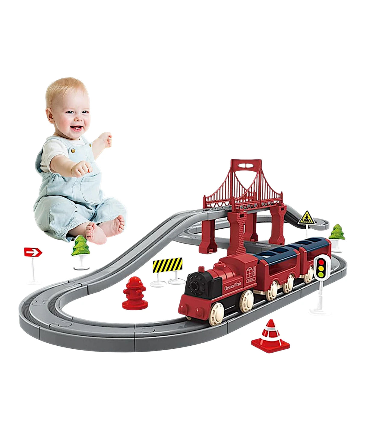 diy mini train track set 55pc 3d510