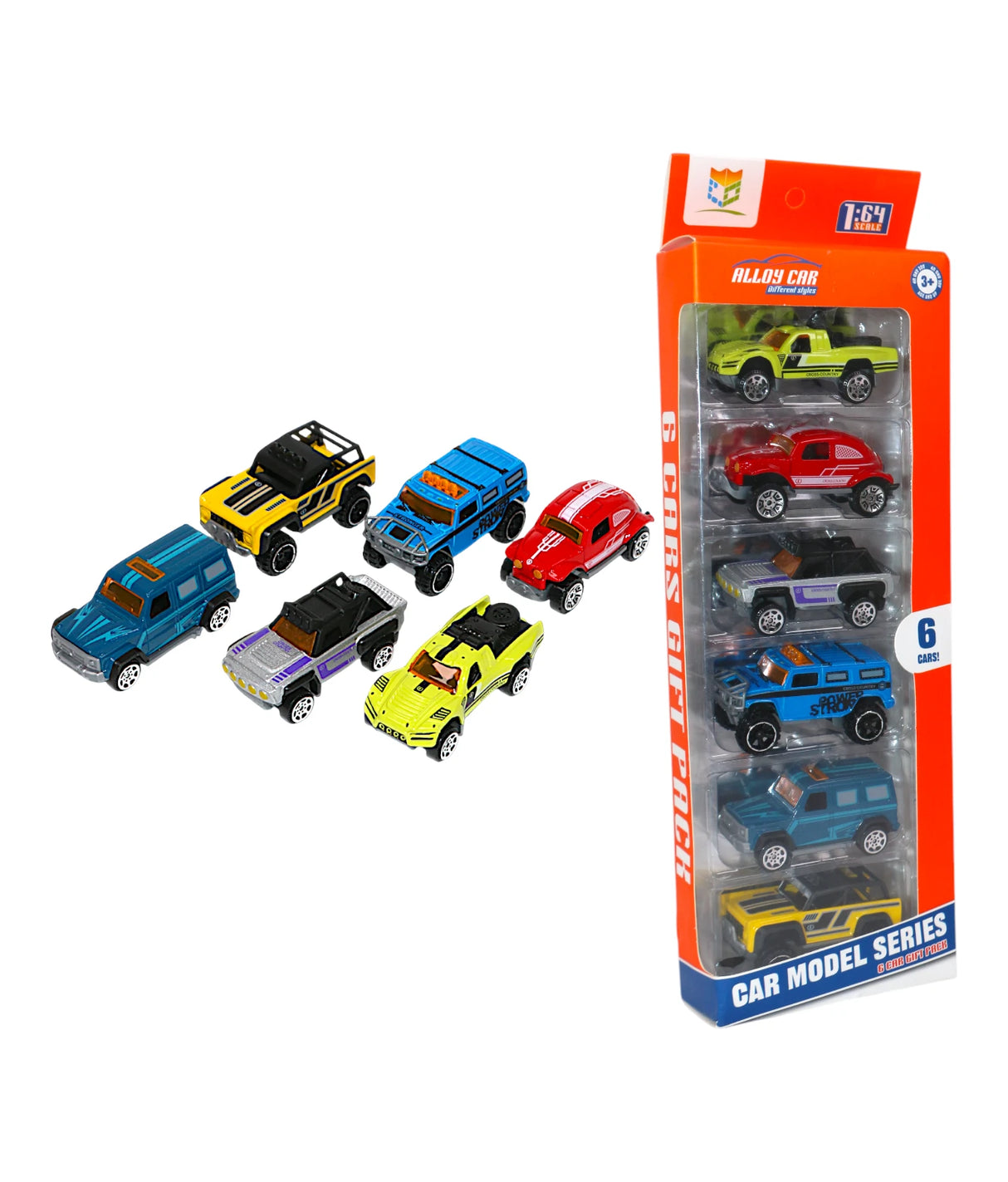 alloy car 6pc multi style bc890-132