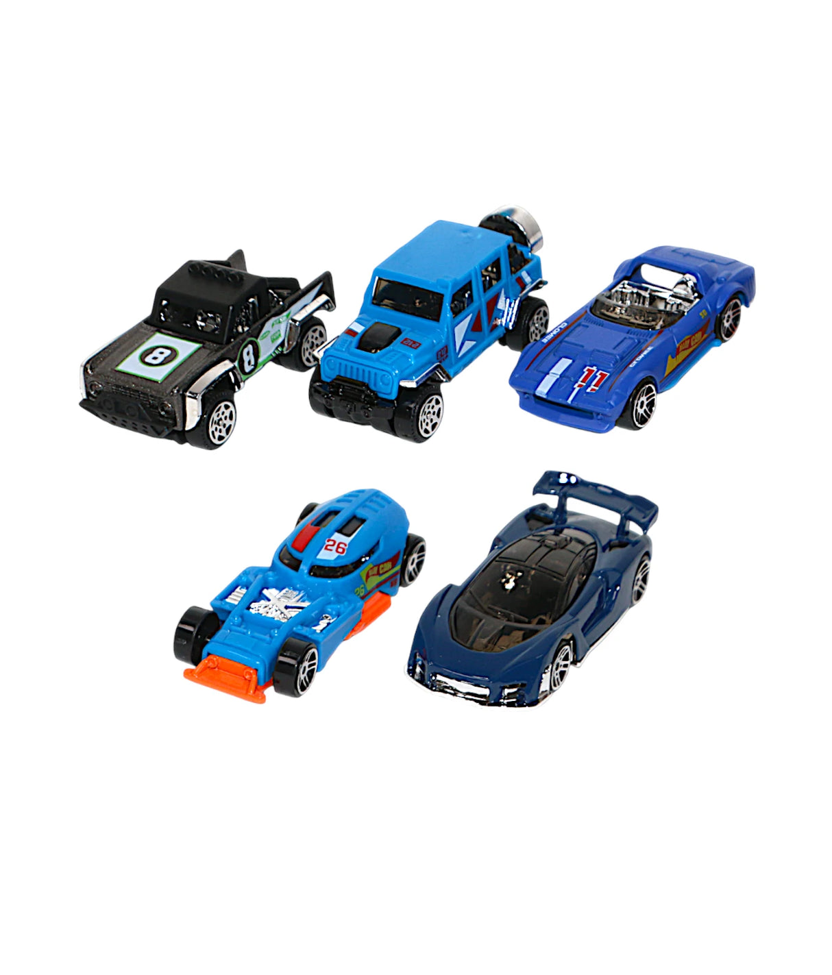 die-cast metal car set 5pc 8801-3