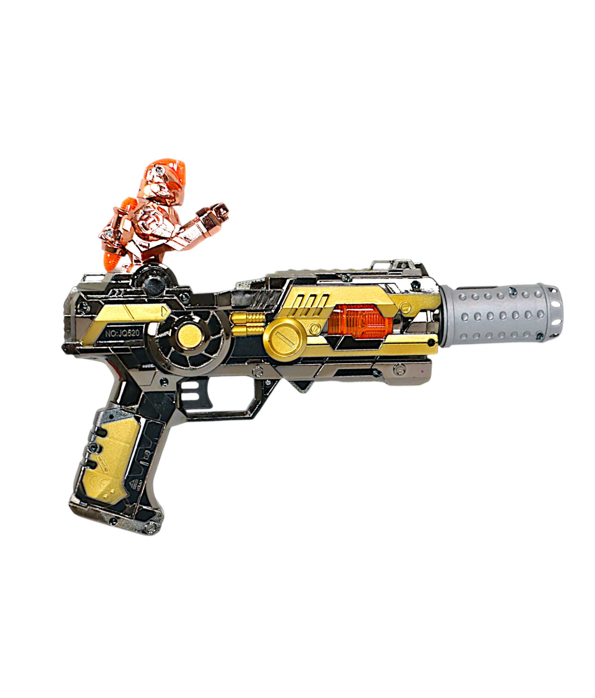musical electronic gun muzzle with spray & light jq520b