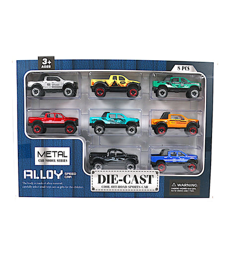 die-cast metal car set 8pc