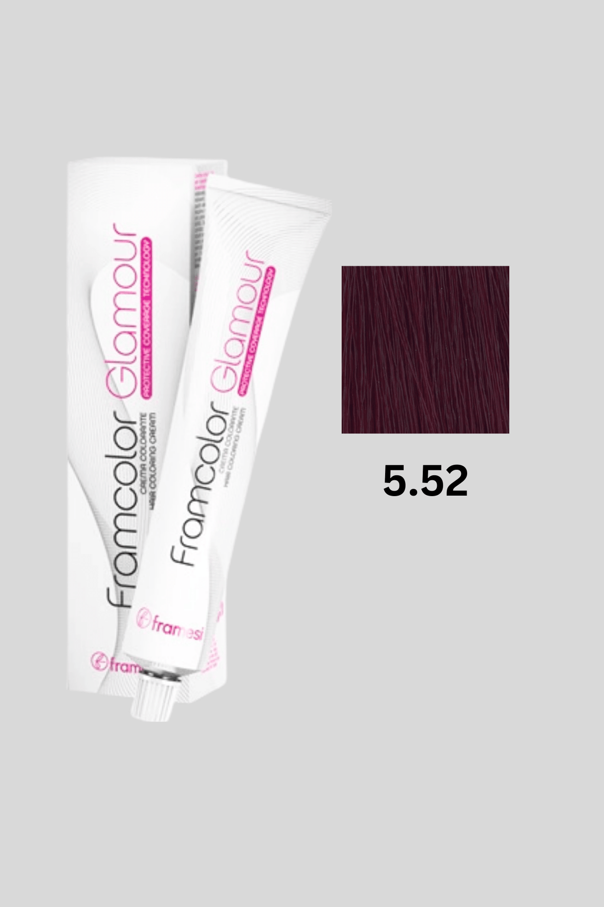 framesi hair color glamour 5.52 light brown mahogany red 100ml