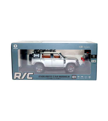 remote control die-cast metal car model defender 1:22 chargeable with spray & usb