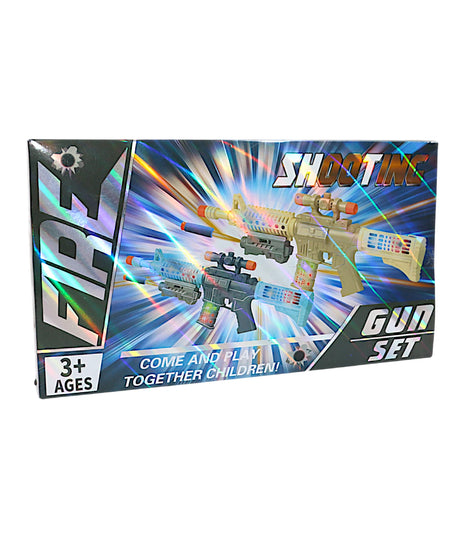 musical shooting gun chargeable with light