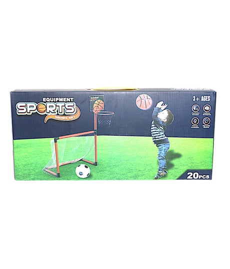 football + basketball 2in1 game set 22pc 010-32
