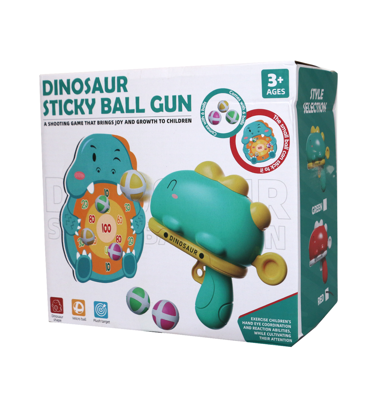dinosaur sticky ball gun me-176