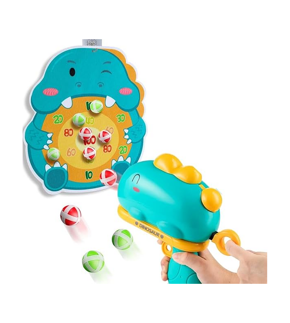 dinosaur sticky ball gun me-176