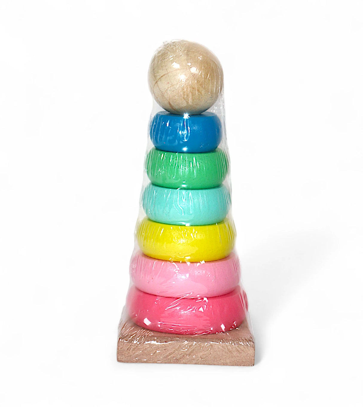 wooden ring tower color ful