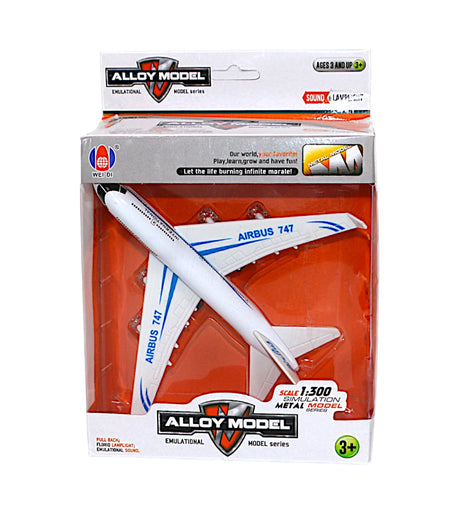 alloy plane with light & music 1:30 9801
