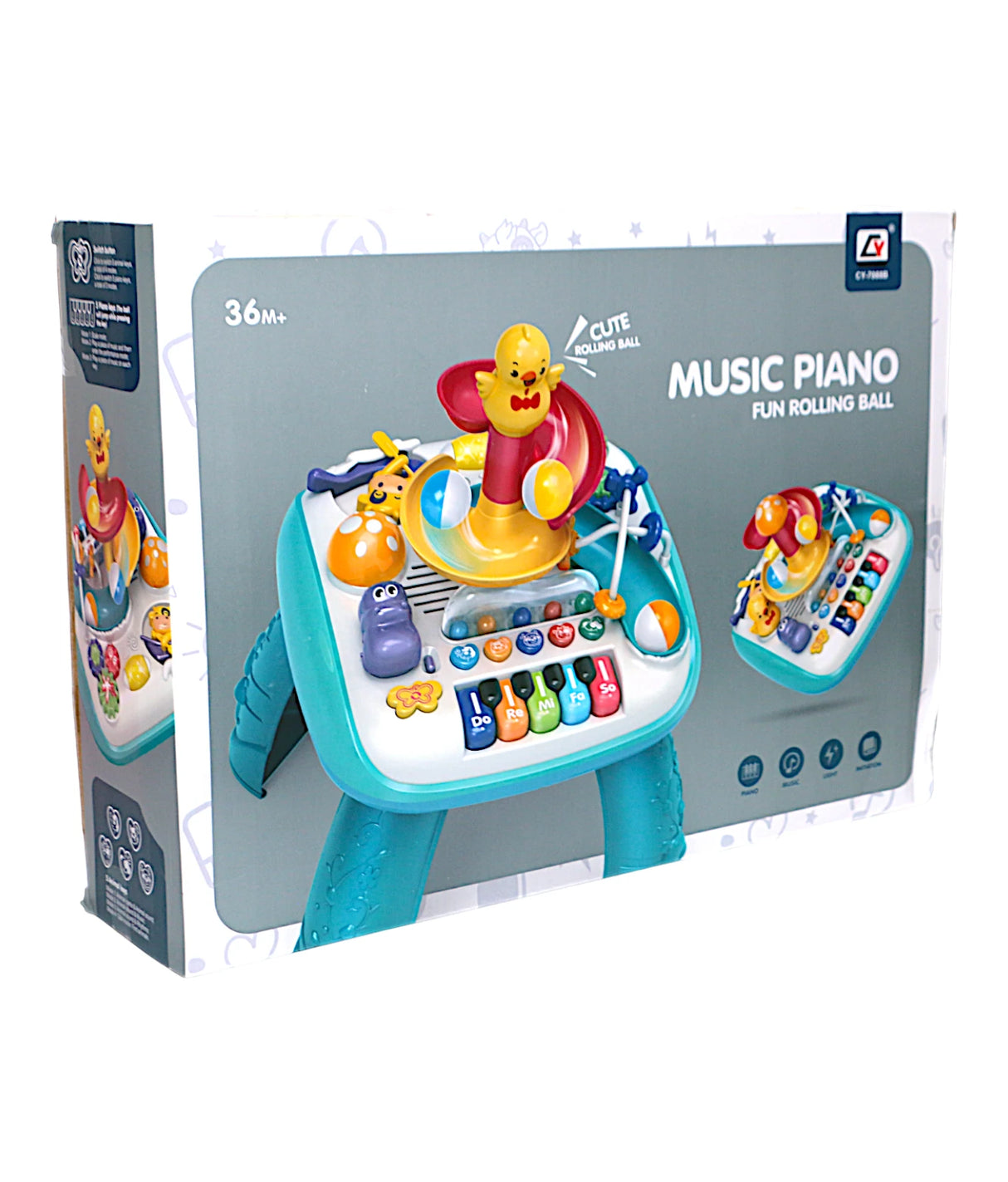 musical piano 5keys fun rolling ball