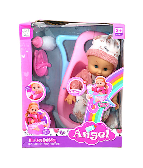 angel doll 18" with accessories & music
