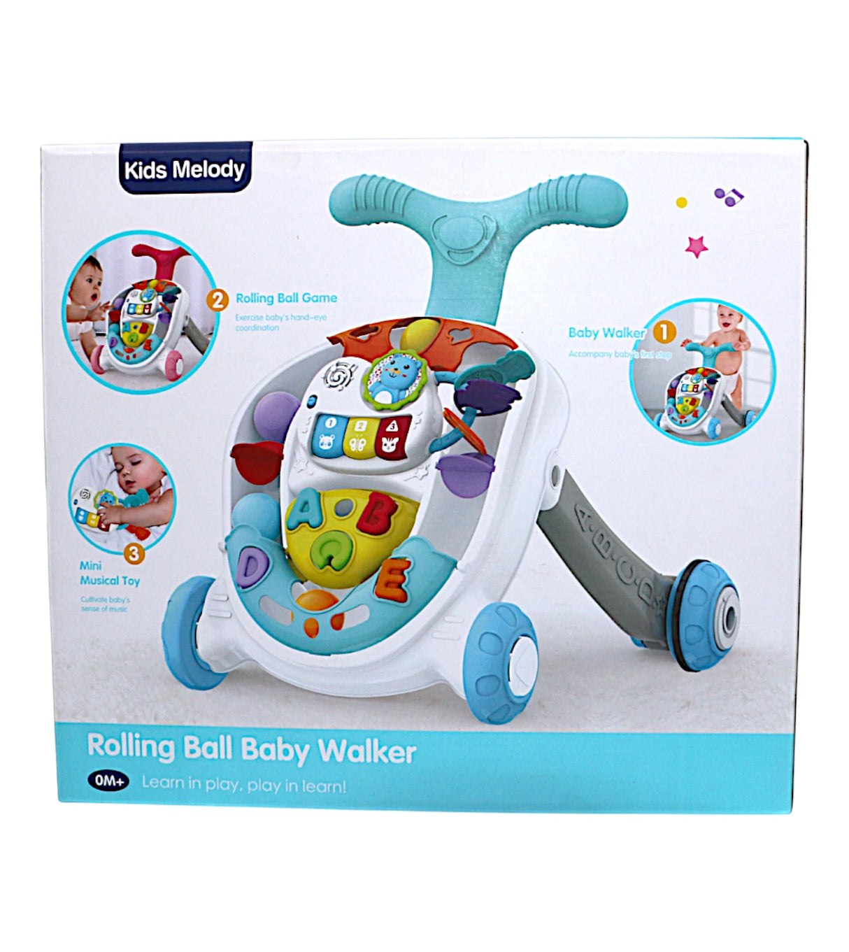 musical activity walker with rolling ball game
