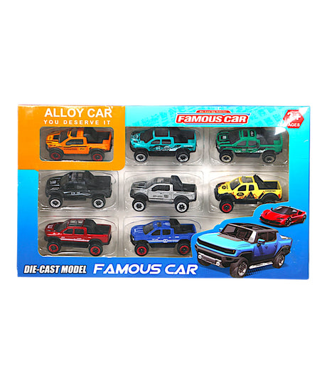 die-cast metal car set 8pc