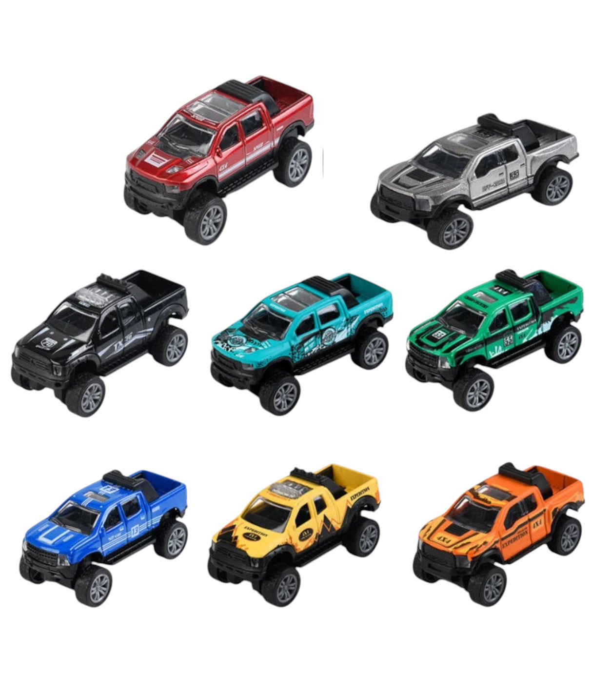 die-cast metal car set 8pc