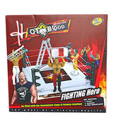 wrestler mania with ring & 6 pro wrestlers