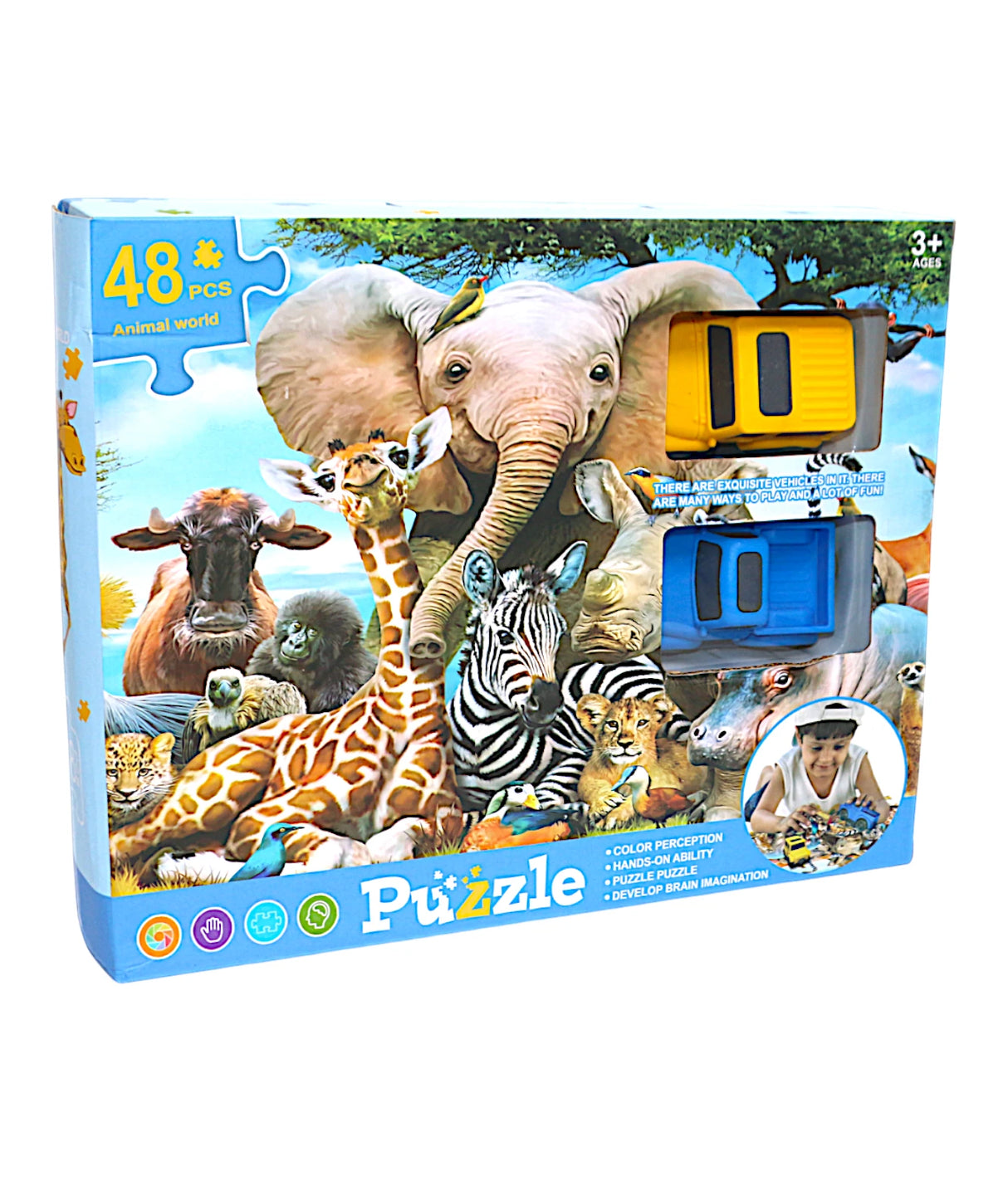 puzzle set 48pc & 2cars