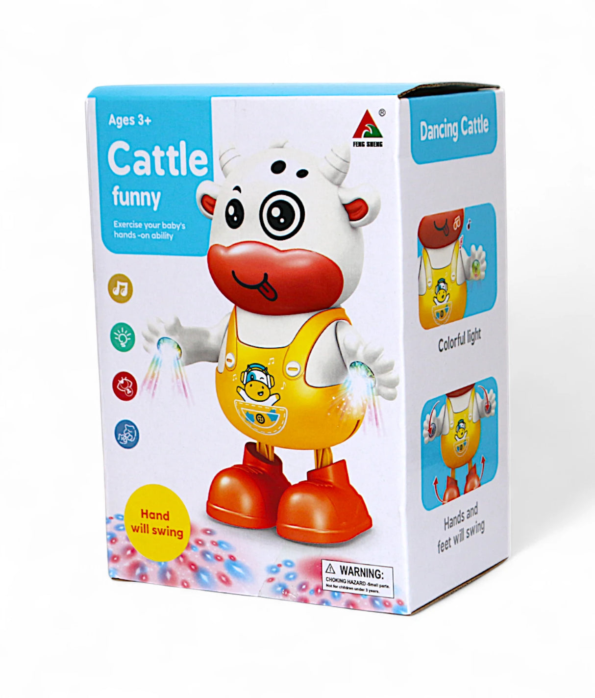 musical funny cow with lights