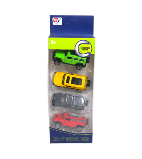 die-cast metal car set 4pc