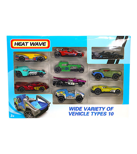 die-cast metal car set 10pc