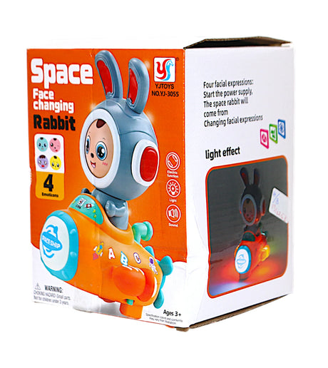 musical space rabbit with light effect
