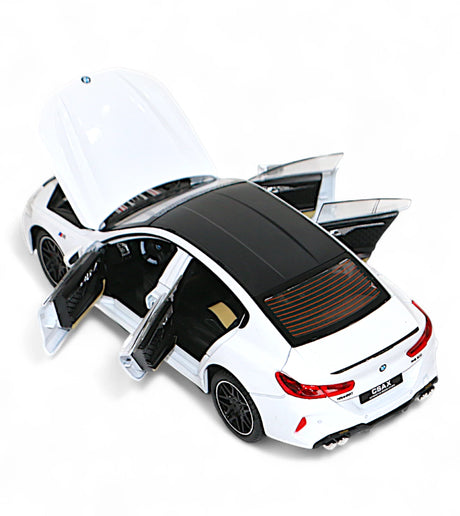 die-cast metal bmw m8 1:24 model with smoke , music& lights