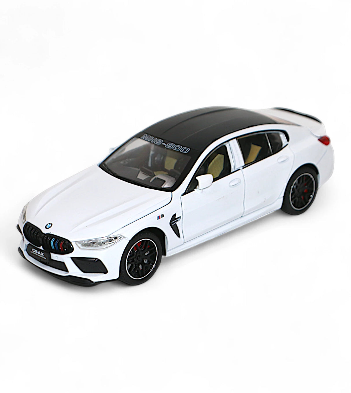 die-cast metal bmw m8 1:24 model with smoke , music& lights
