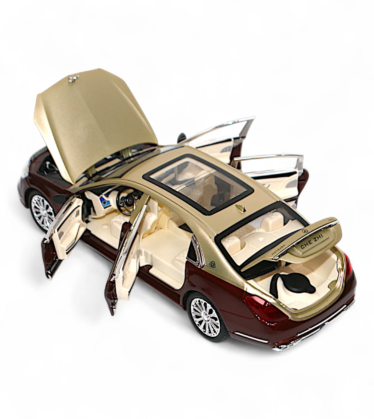 die-cast metal mercedes maybach s600 1:24 with spray , music & lights