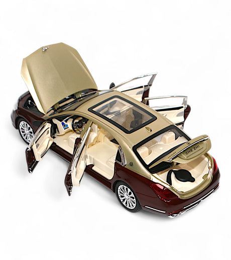 die-cast metal mercedes maybach s600 1:24 with spray , music & lights