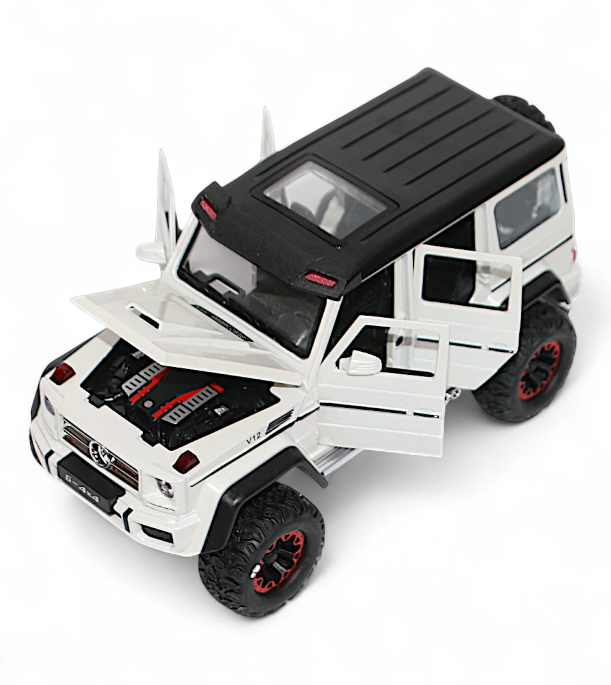 die-cast metal jeep g wagon g500 4x4 1:24 model with spray , music & lights