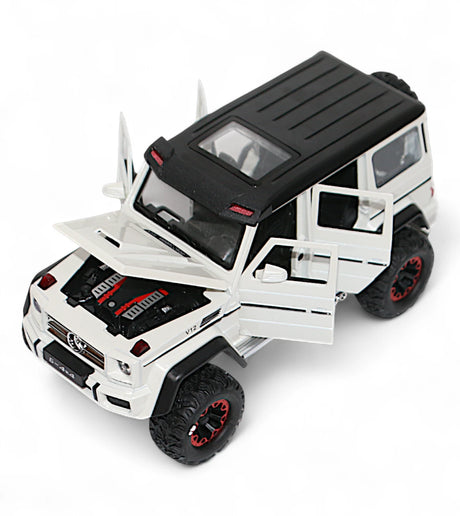 die-cast metal jeep g wagon g500 4x4 1:24 model with spray , music & lights