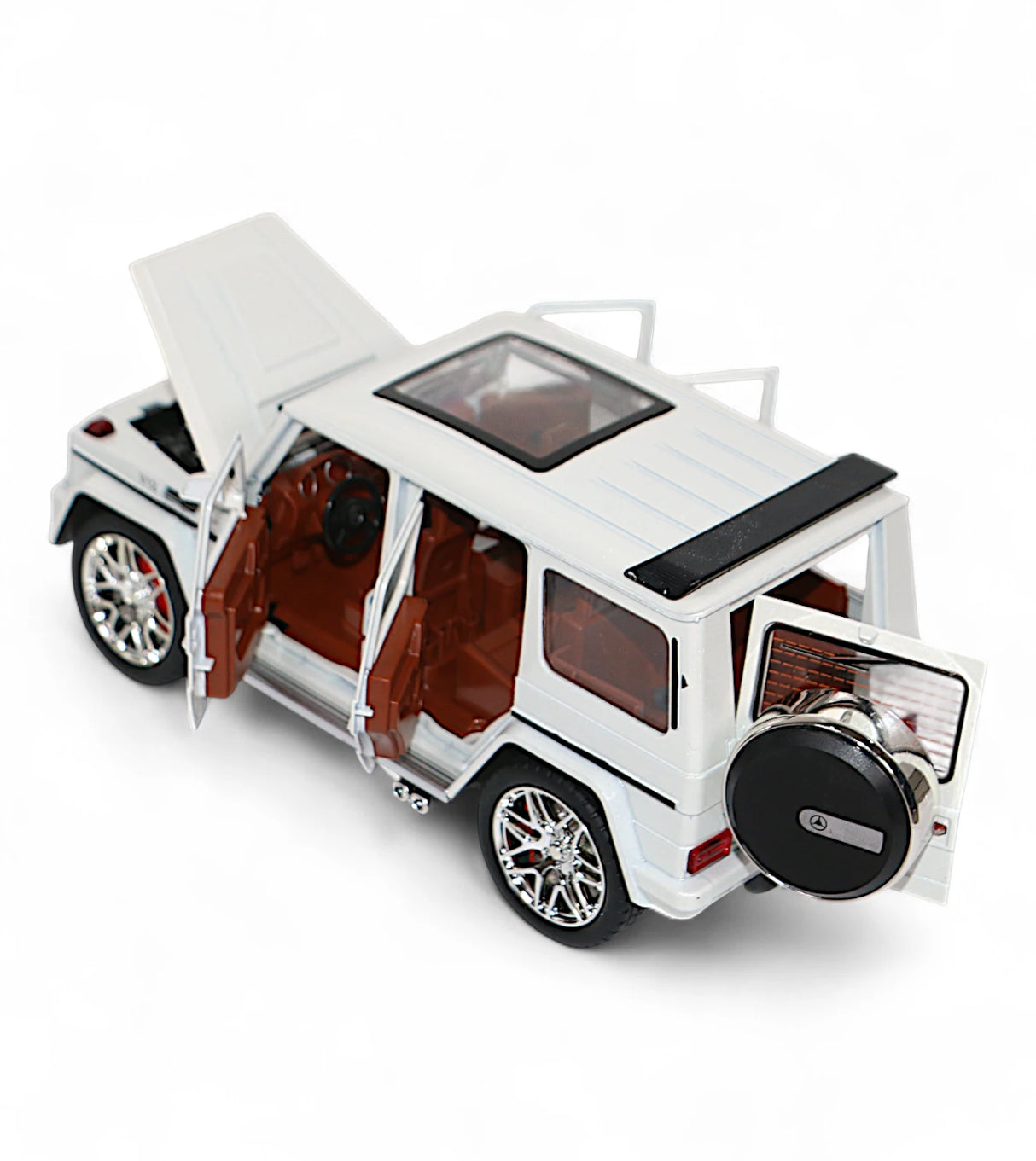 die-cast metal jeep mercedes g wagon g63 1:24 model with spray , music & lights