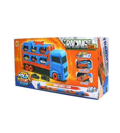 friction tow truck with two metal cars