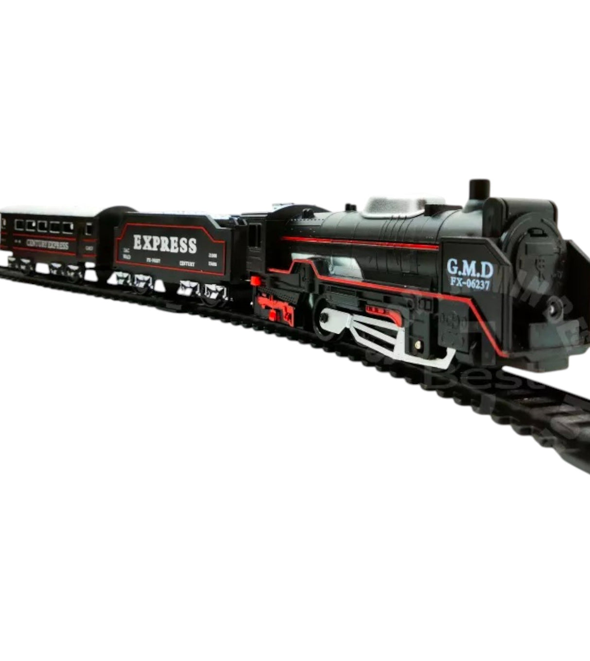 train track set 19pc with spray,music & light