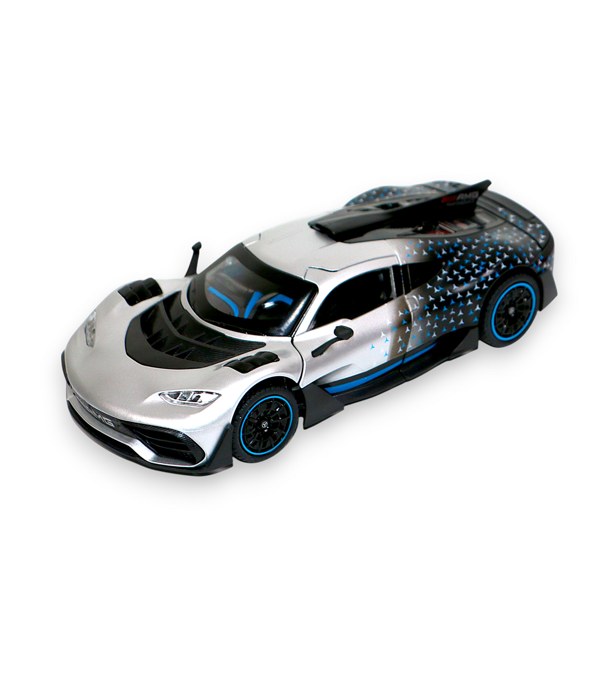die-cast metal car mercedes amg model 1:24 with music & lights