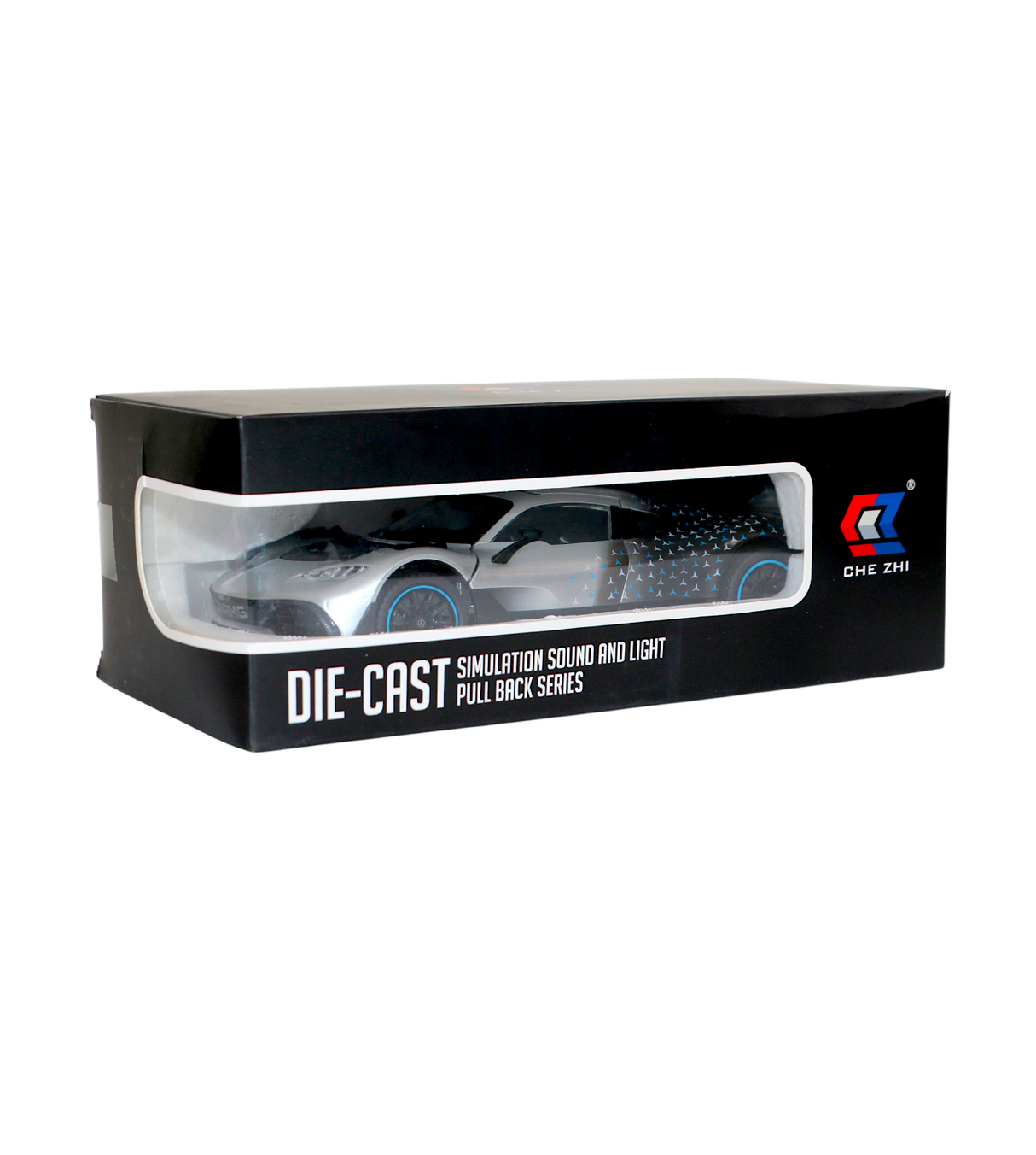 die-cast metal car mercedes amg model 1:24 with music & lights