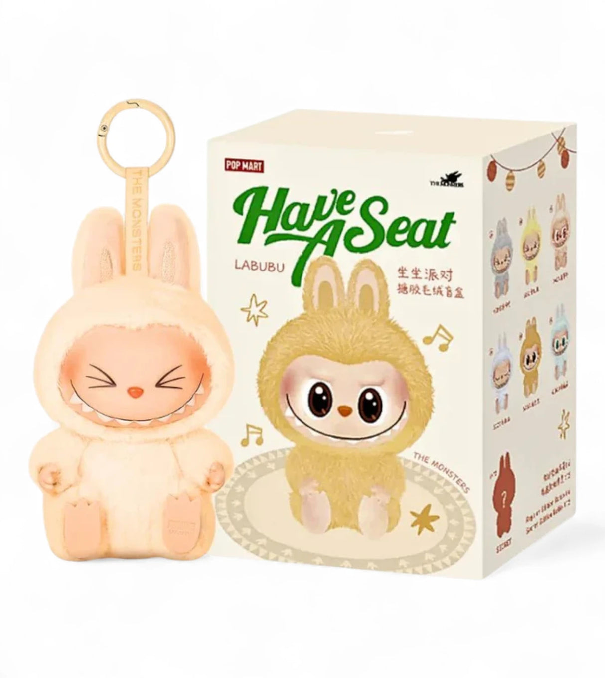 labubu doll luck have a seat 6" mix color