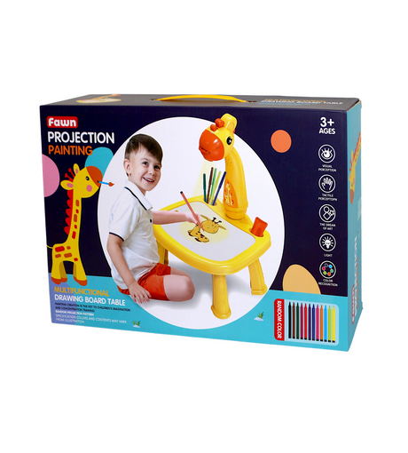projector painting table giraffe