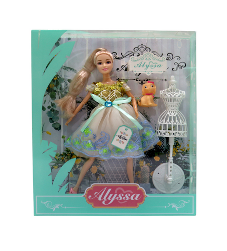 alyssa fashion doll with pet & mannequin