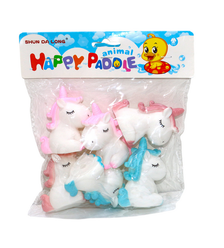 pvc chu chu 6pc unicorn toy