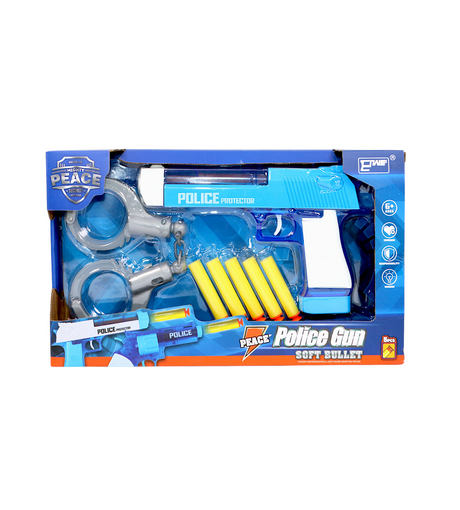 soft bullet police gun with handcuffs