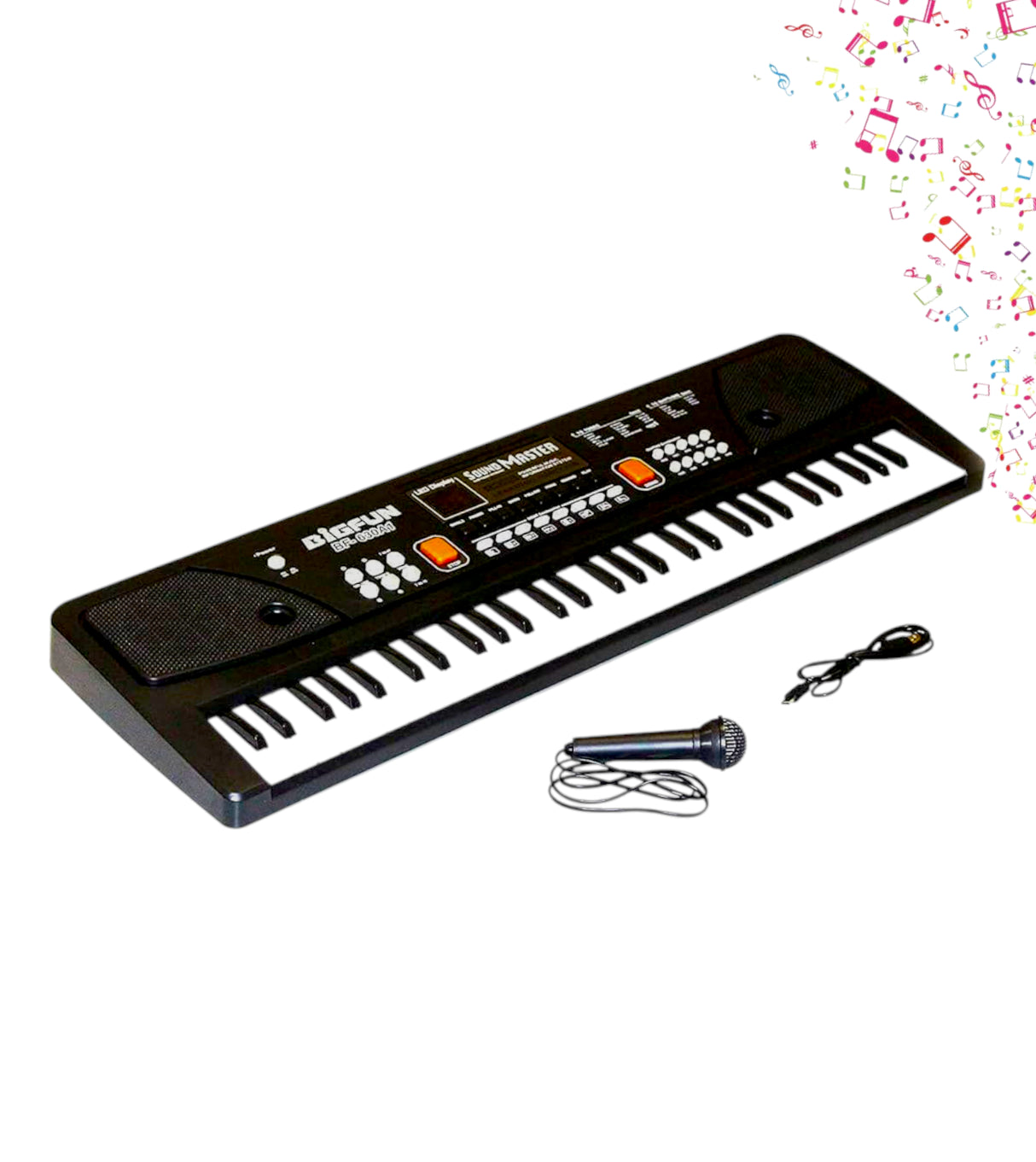 bigfun musical piano with 61keys, mic, & usb